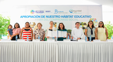 Cinco escuelas de Kanasín, Yucatán, firman su compromiso social para mejorar sus entornos